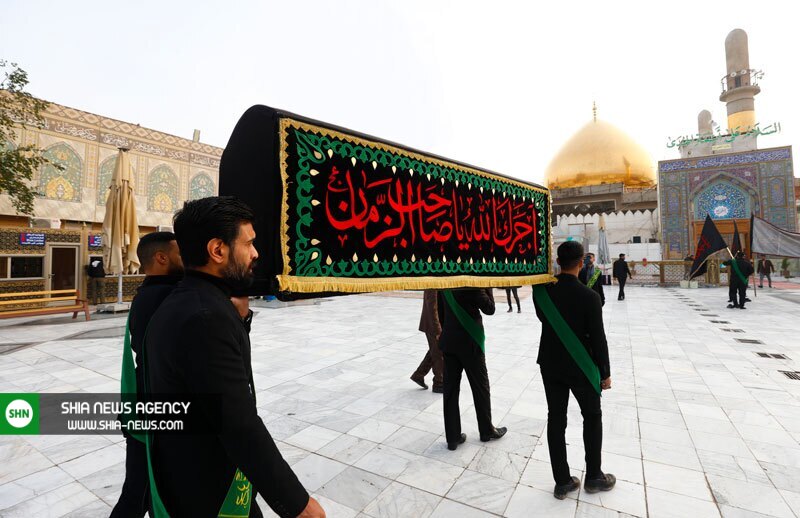 تشییع نمادین حضرت زهرا(ع) در حرمین عسکریین + تصویر تشییع نمادین حضرت زهرا(ع) در حرمین عسکریین + تصویر