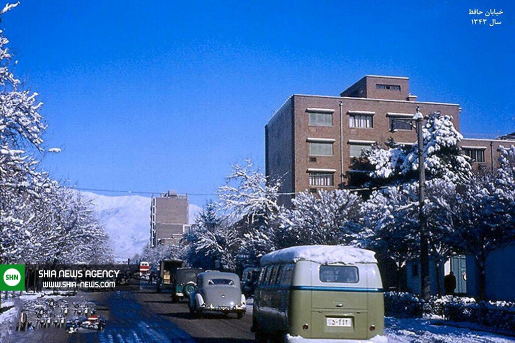 تصاویر خیابان‌های معروف تهران قدیم در روزهای برفی