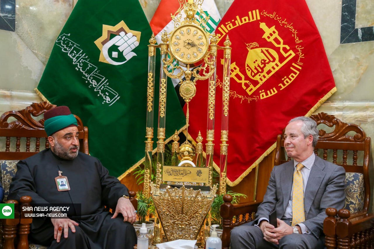 تشرف سفیر اسپانیا در عراق به حرم حضرت عباس(ع)
