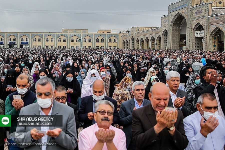 تصاویر/ اقامه نماز عید فطر در حرم مطهر رضوی