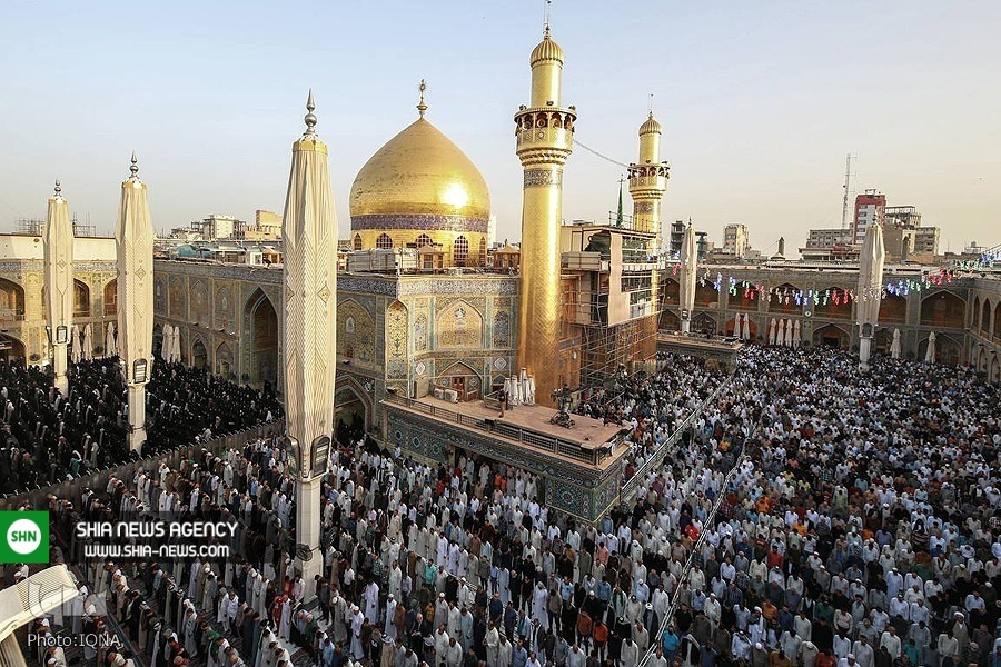 تصاویر/ نماز باشکوه عید فطر در حرم امیرالمؤمنین(ع)