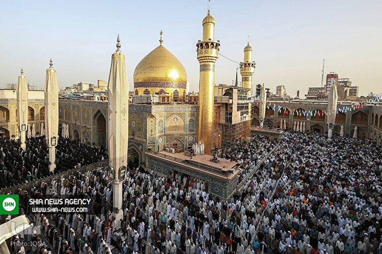 تصاویر/ نماز باشکوه عید فطر در حرم امیرالمؤمنین(ع)