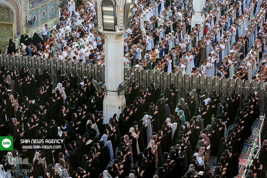 تصاویر/ نماز باشکوه عید فطر در حرم امیرالمؤمنین(ع)