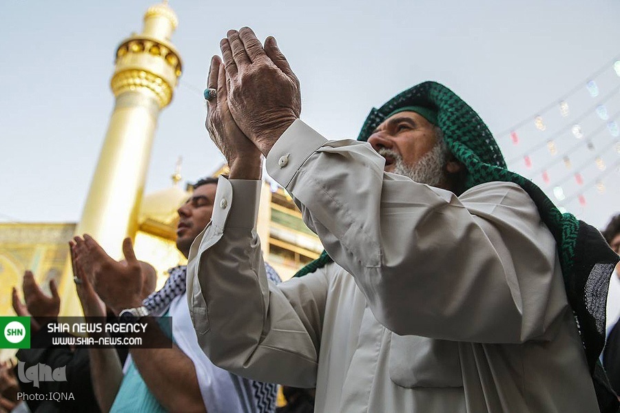 تصاویر/ نماز باشکوه عید فطر در حرم امیرالمؤمنین(ع)