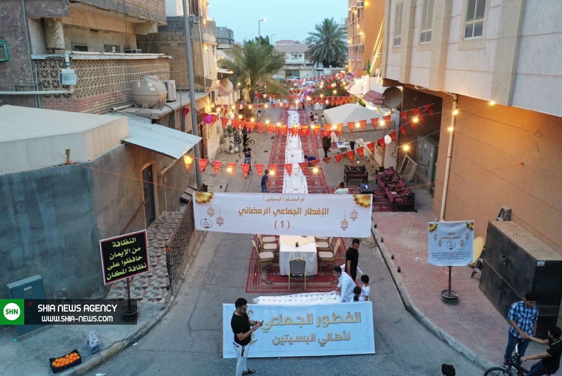 افطار دسته جمعی شیعیان عربستان پس از کرونا+ تصاویر