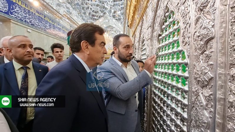 زیارت جرج قرداحی از حرم امام علی وامام حسین(علیهما السلام)+ تصاویر