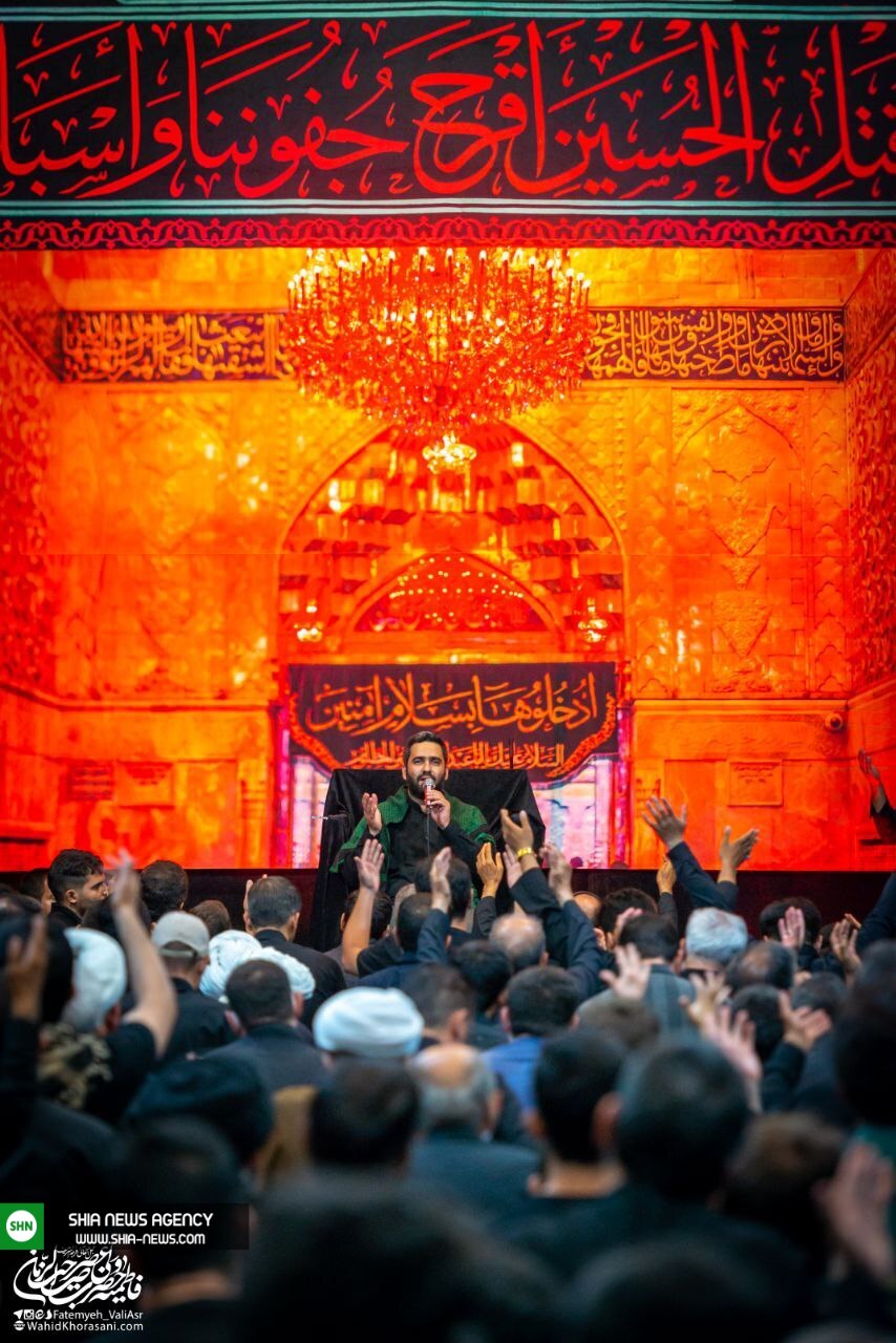 تصاویر/ عزاداری روز تاسوعای حسینی در دفتر آیت الله وحید خراسانی