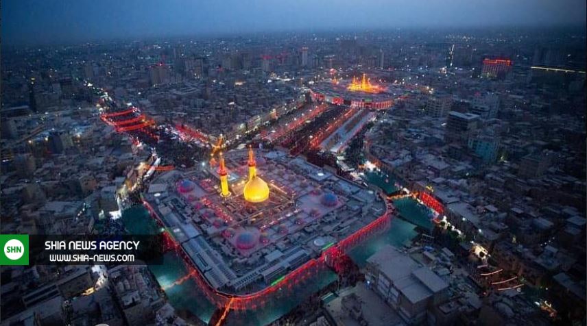 تصاویر هوایی از کربلا در شب عاشورای حسینی تصاویر هوایی از کربلا در شب عاشورای حسینی