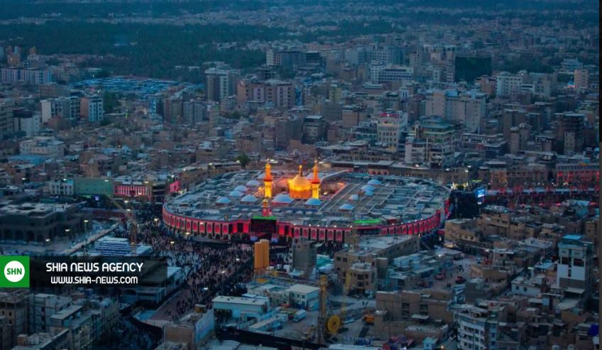تصاویر هوایی از کربلا در شب عاشورای حسینی تصاویر هوایی از کربلا در شب عاشورای حسینی