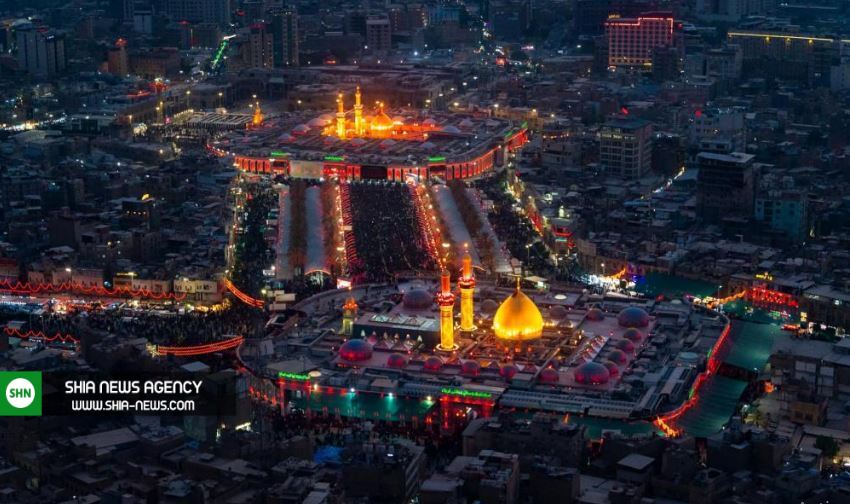 تصاویر هوایی از کربلا در شب عاشورای حسینی تصاویر هوایی از کربلا در شب عاشورای حسینی
