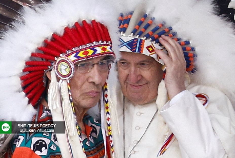 عذرخواهی پاپ فرانسیس از بومیان کانادا + تصاویر