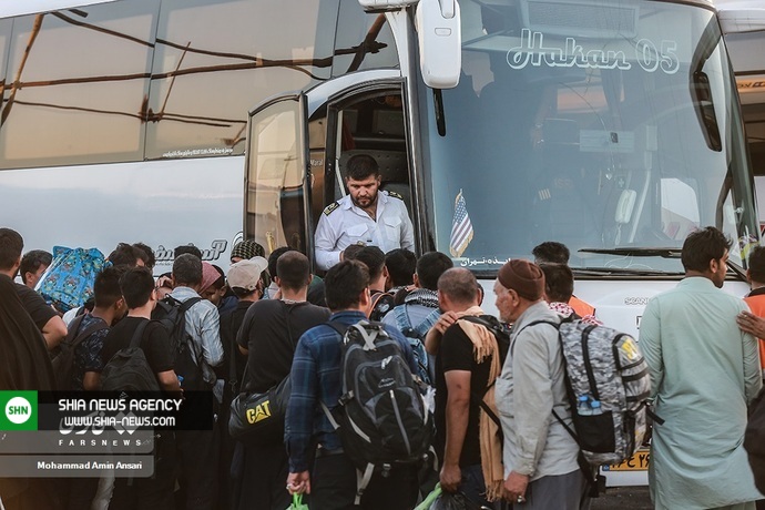 تصاویر/ بازگشت زائران اربعین از مرز شلمچه