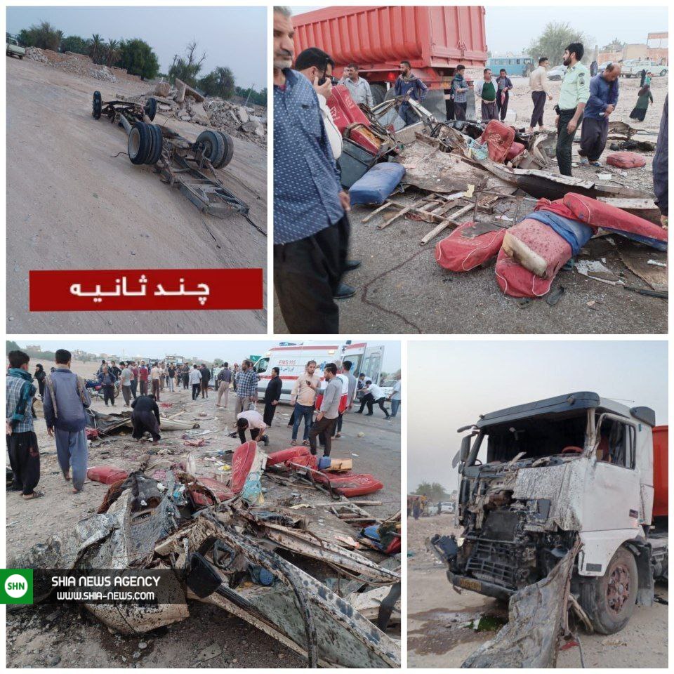 تصویر/ تصادف دلخراش و مرگبار در خوزستان