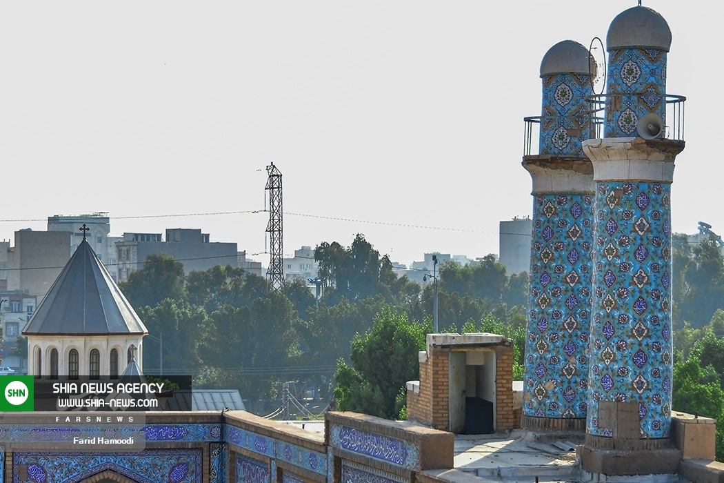 تصاویری از همسایگی مسجد و کلیسا در آبادان