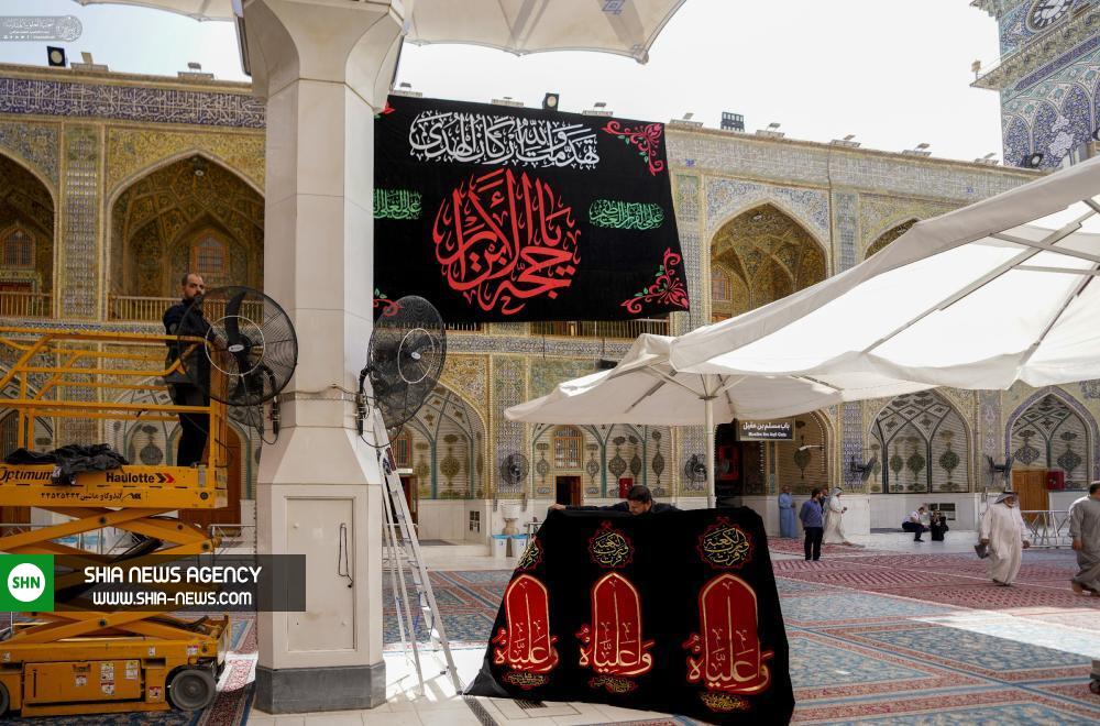 اهتزاز پرچم «فزت و رب الکعبه» در حرم امیرالمومنین(ع)+ تصاویر