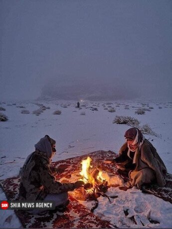 تصاویر/ بارش بیسابقه برف در عربستان تصاویر/ بارش بیسابقه برف در عربستان