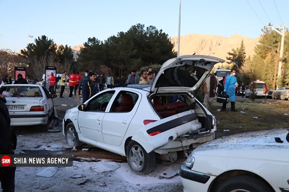 لحظه انفجار تروریستی کرمان از فاصله یک متری انتحاری