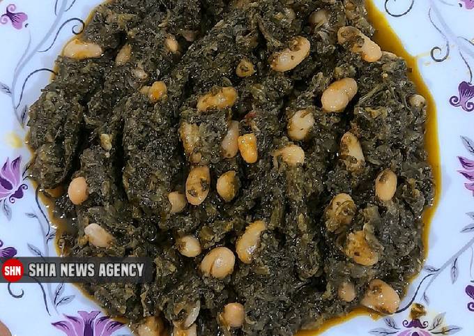 طرز تهیه خورش اسفناج با لوبیا