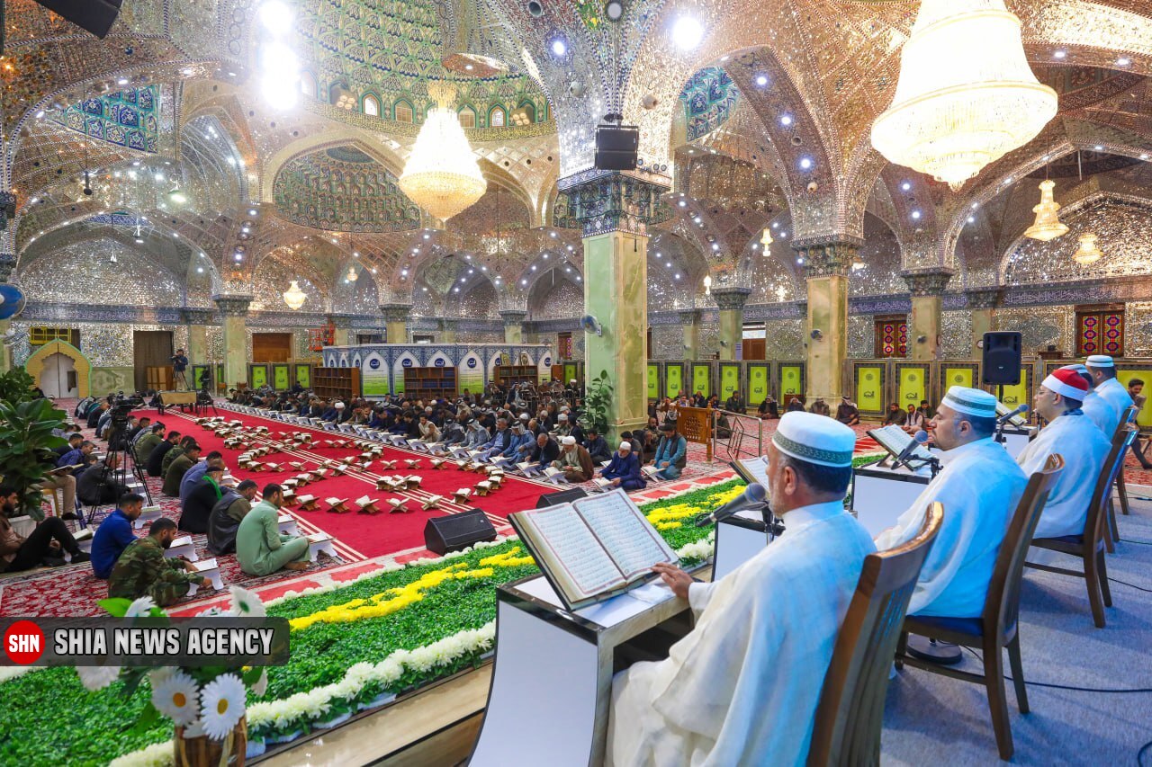 تصاویر/ ترتیل خوانی رمضانی در حرم مطهر امامین عسکریین(ع)