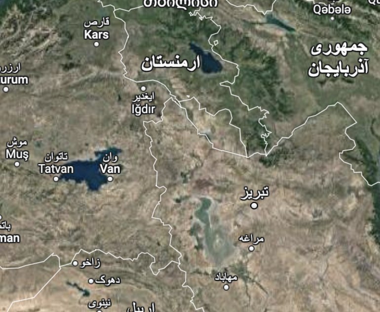 عکس جنجالی از ۳ کشورِ ایران ، ترکیه و ارمنستان ! عکس جنجالی از ۳ کشورِ ایران ، ترکیه و ارمنستان !
