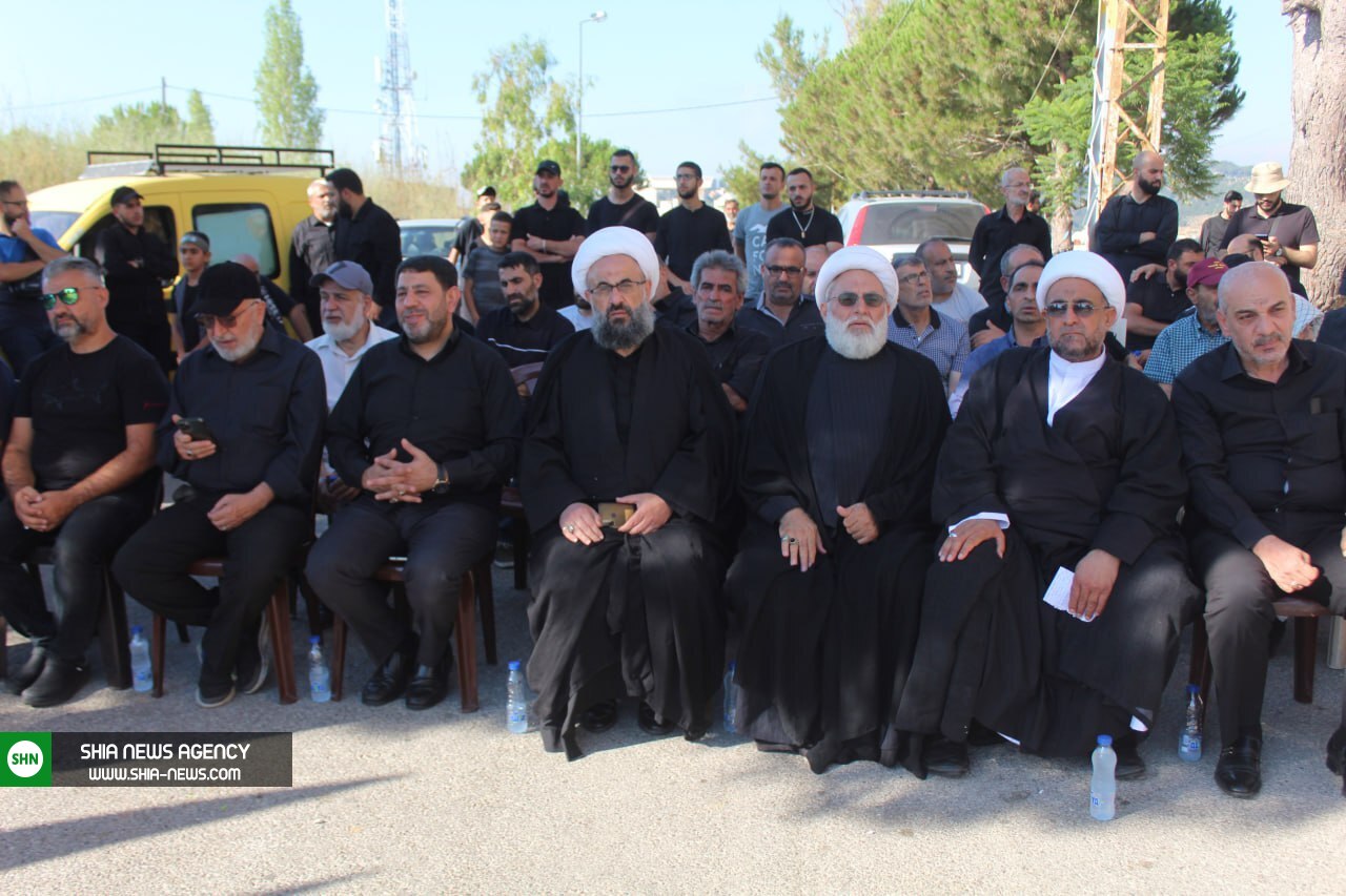 برافراشتن پرچم امام حسین (ع) در کیفون لبنان + تصاویر