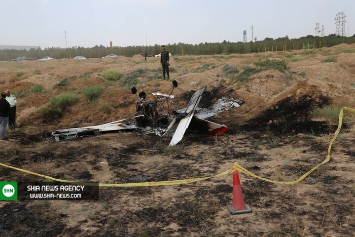 اولین عکس‌ها از سقوط مرگبار هواپیمای آموزشی در کرج