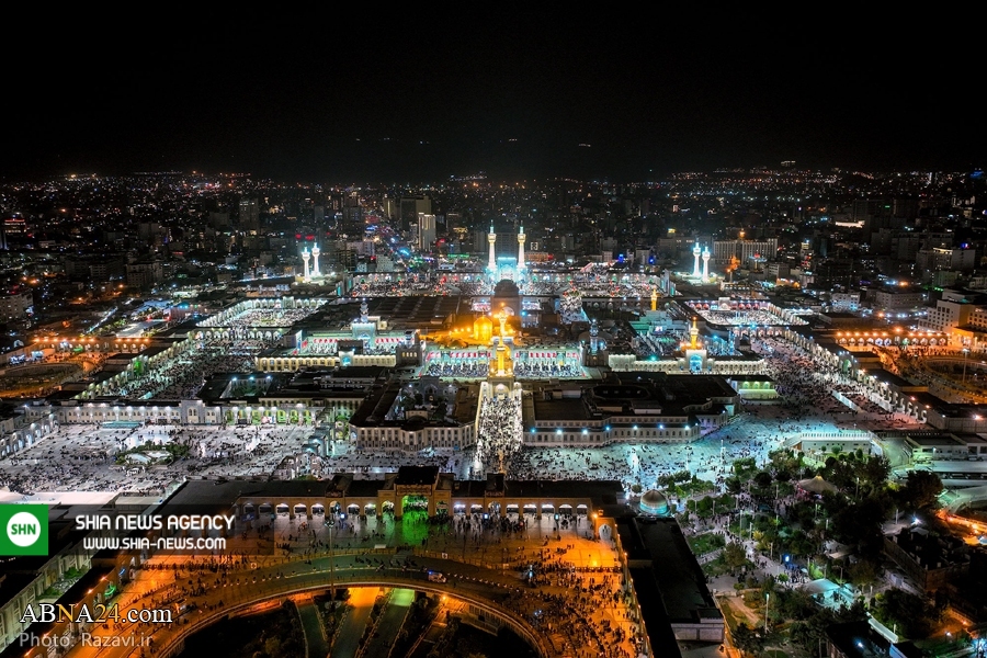 تصاویر هوایی حرم مطهر رضوی در دهه آخر صفر
