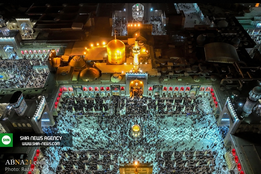 تصاویر هوایی حرم مطهر رضوی در دهه آخر صفر