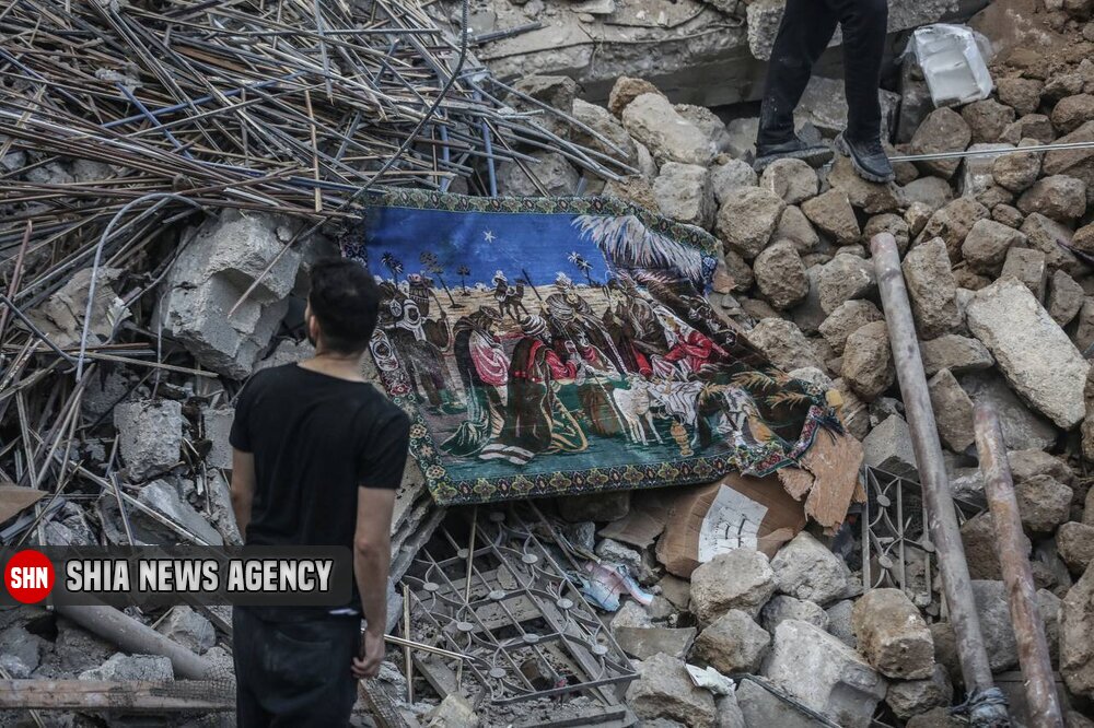 تصاویر/ آوار به جا مانده از بمباران قدیمی‌ترین کلیسای غزه
