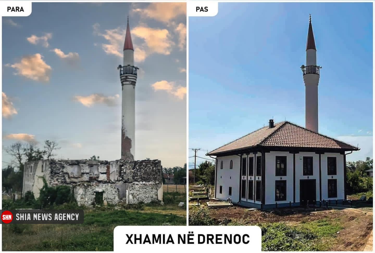 مسجد جامع درانووس کوزوو بازسازی شد