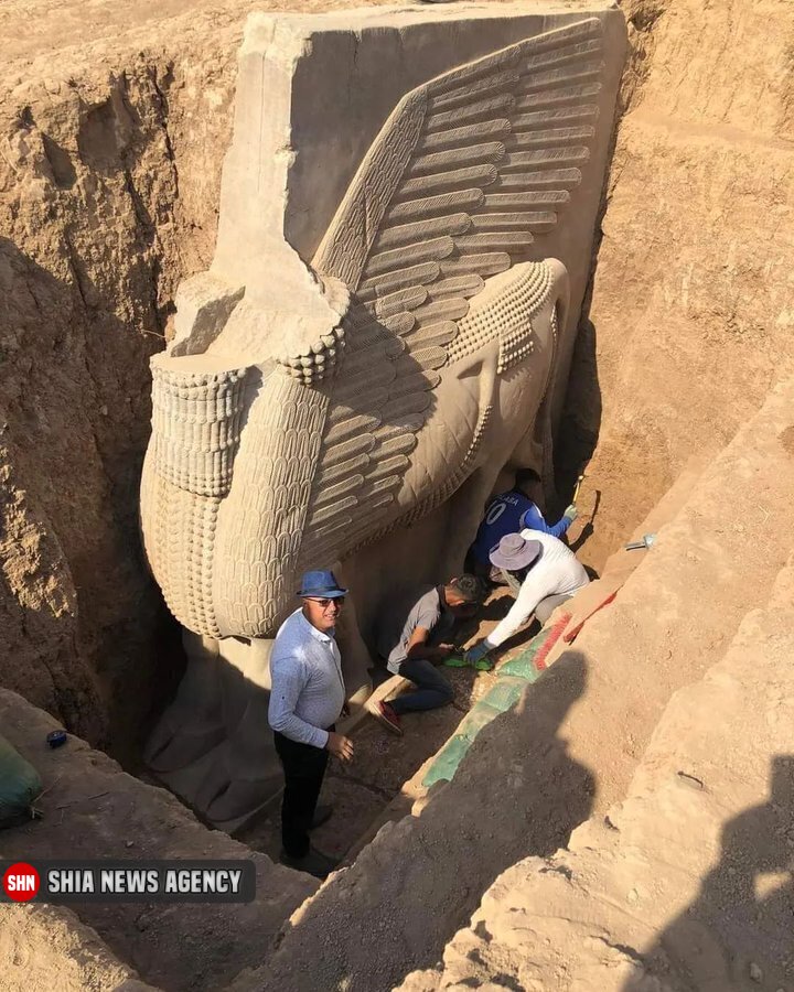 کشف مجسمه‌ای شگفت‌انگیز در عراق + تصویر