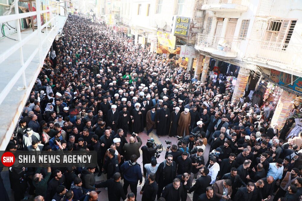 تصاویر/ راهپیمایی آیت الله بشیر نجفی در روز شهادت حضرت زهرا (س)