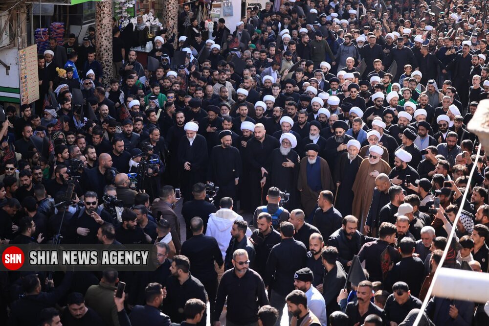 تصاویر/ راهپیمایی آیت الله بشیر نجفی در روز شهادت حضرت زهرا (س)