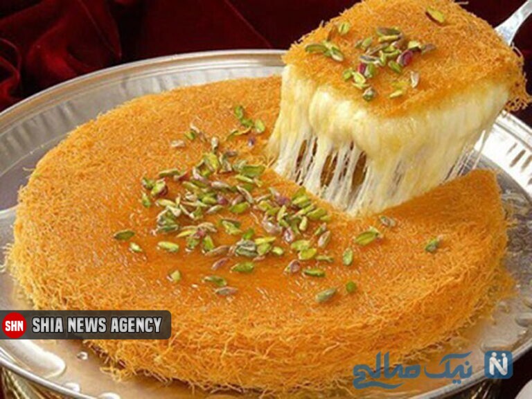 طرز تهیه دسر عربی کونفه کاداییف برای افطاری