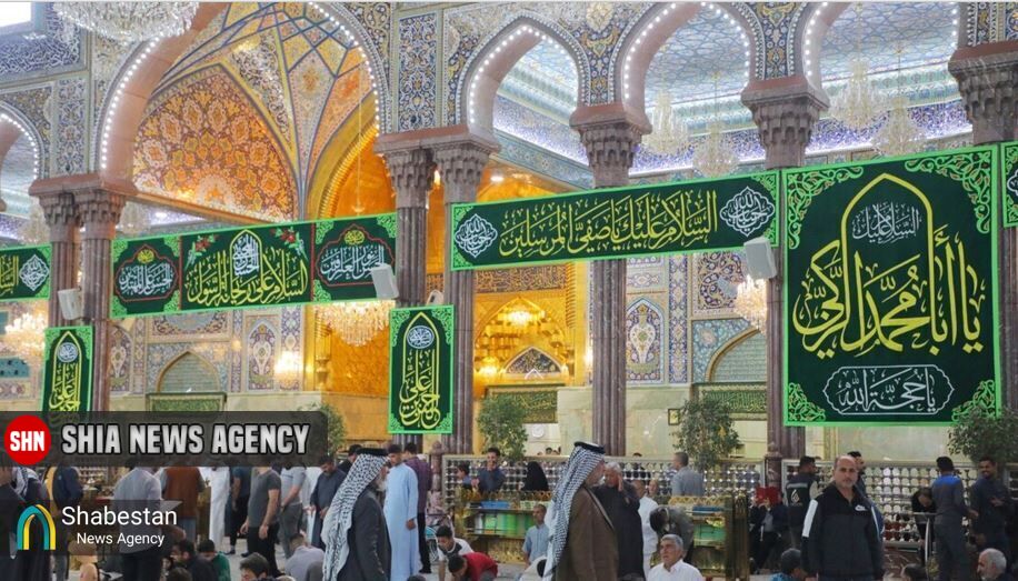 گل‌آرایی حرم امام حسین(ع) به مناسبت میلاد کریم اهل‌بیت(ع)