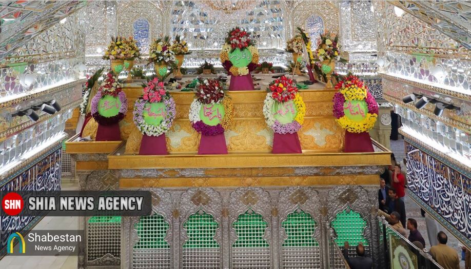 گل‌آرایی حرم امام حسین(ع) به مناسبت میلاد کریم اهل‌بیت(ع)