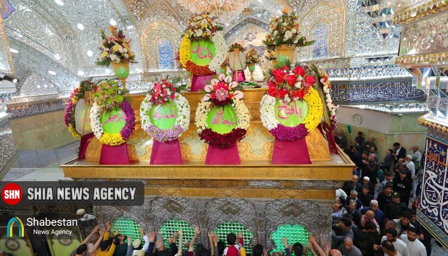 گل‌آرایی حرم امام حسین(ع) به مناسبت میلاد کریم اهل‌بیت(ع)