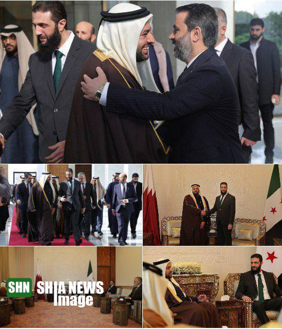 دیدار محمد جولانی با وزیر قطر در دمشق دیدار محمد جولانی با وزیر قطر در دمشق
