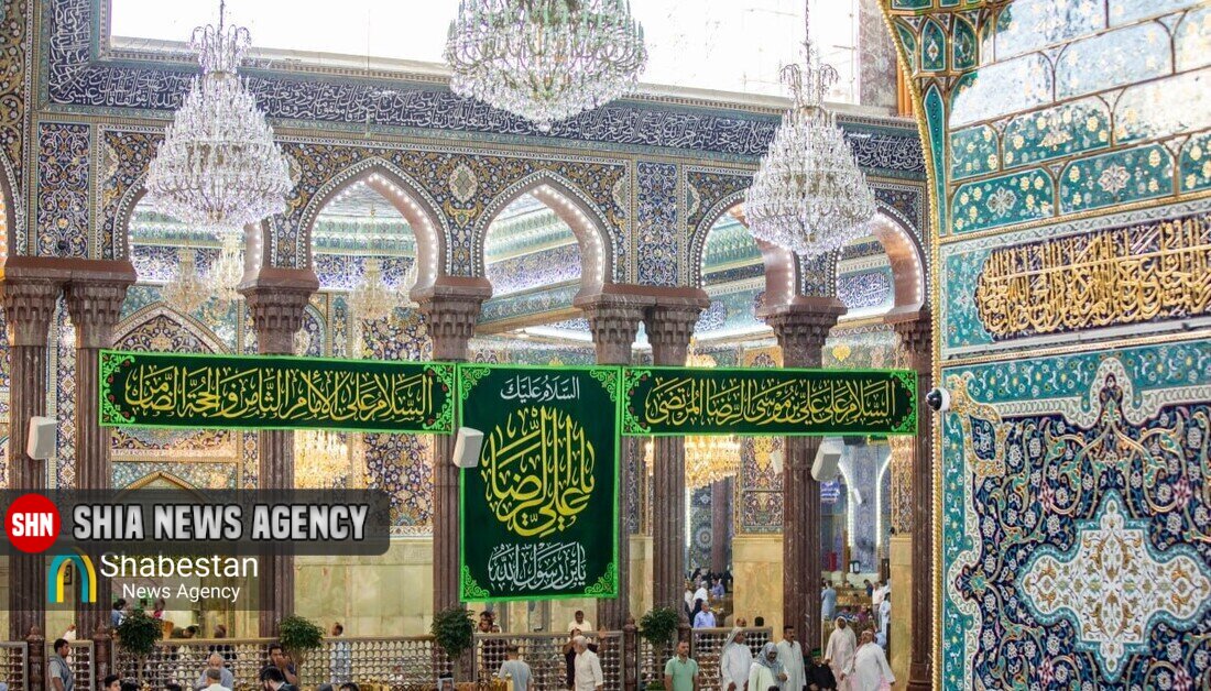 تزئین آستان مقدس امام حسین(ع) به مناسبت میلاد امام رضا(ع)