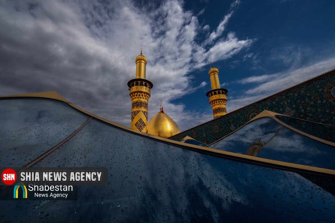 حال و هوای بارانی در آستان مقدس حضرت عباس(ع)