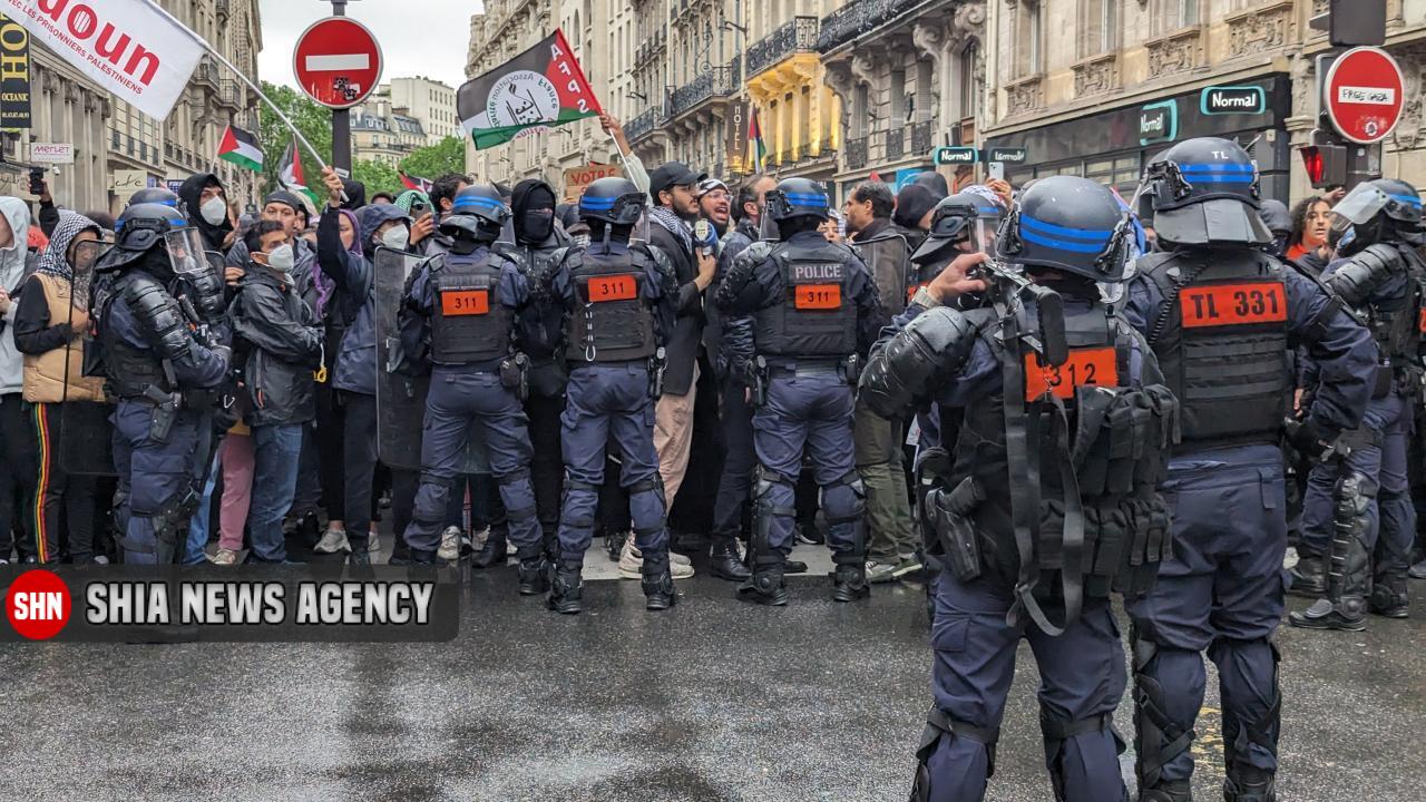 تصاویر | تظاهرات مردم پاریس در اعتراض به نسل‌کشی در غزه