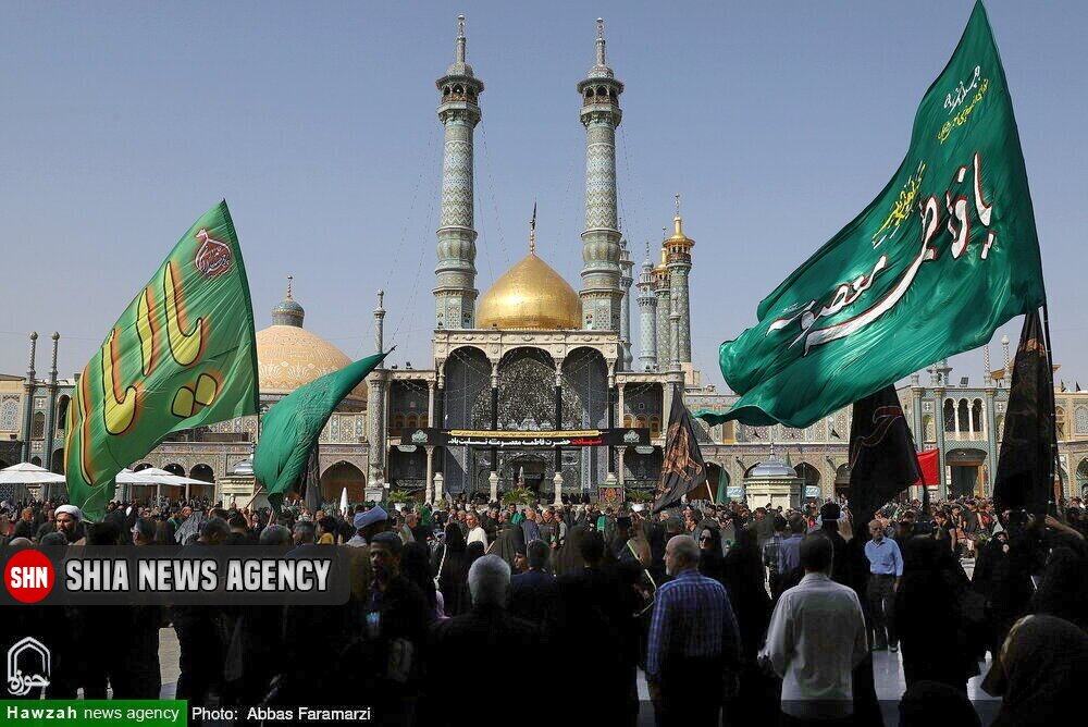 دریای جمعیت عزادار در سالروز شهادت حضرت معصومه(س) دریای جمعیت عزادار در سالروز شهادت حضرت معصومه(س)