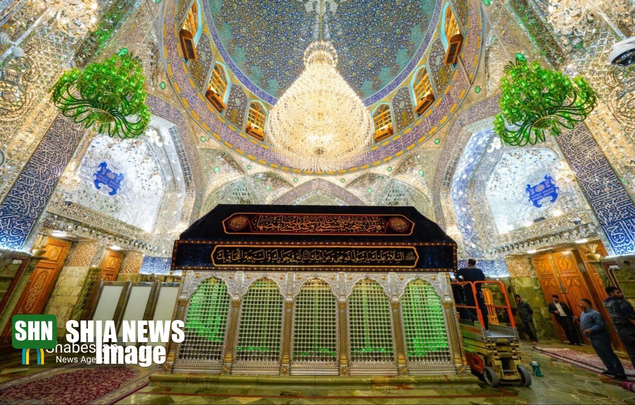 آستان مطهر علوی در آستانه ایام فاطمیه سیاه پوش شد آستان مطهر علوی در آستانه ایام فاطمیه سیاه پوش شد