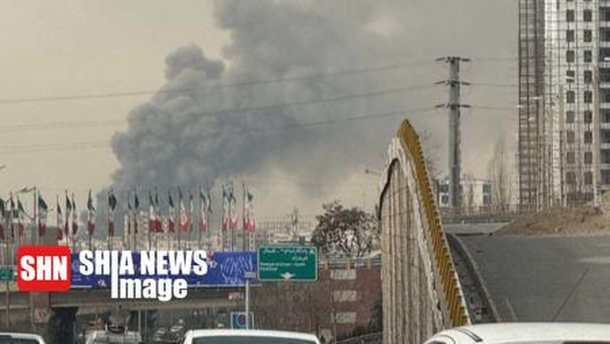  آتش سوزی گسترده در بازار جنت تهران