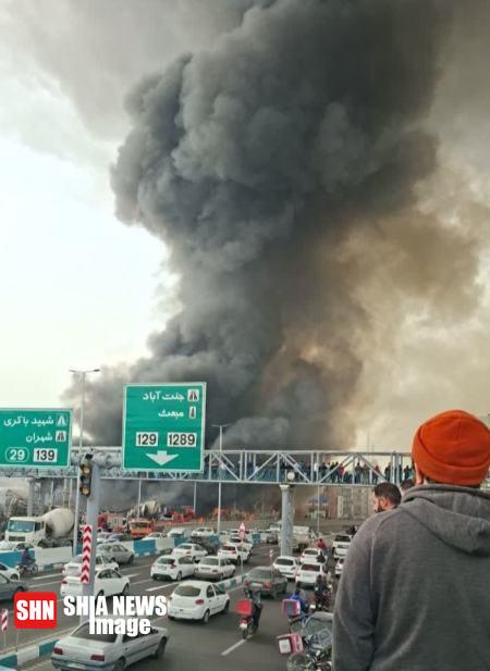  آتش سوزی گسترده در بازار جنت تهران