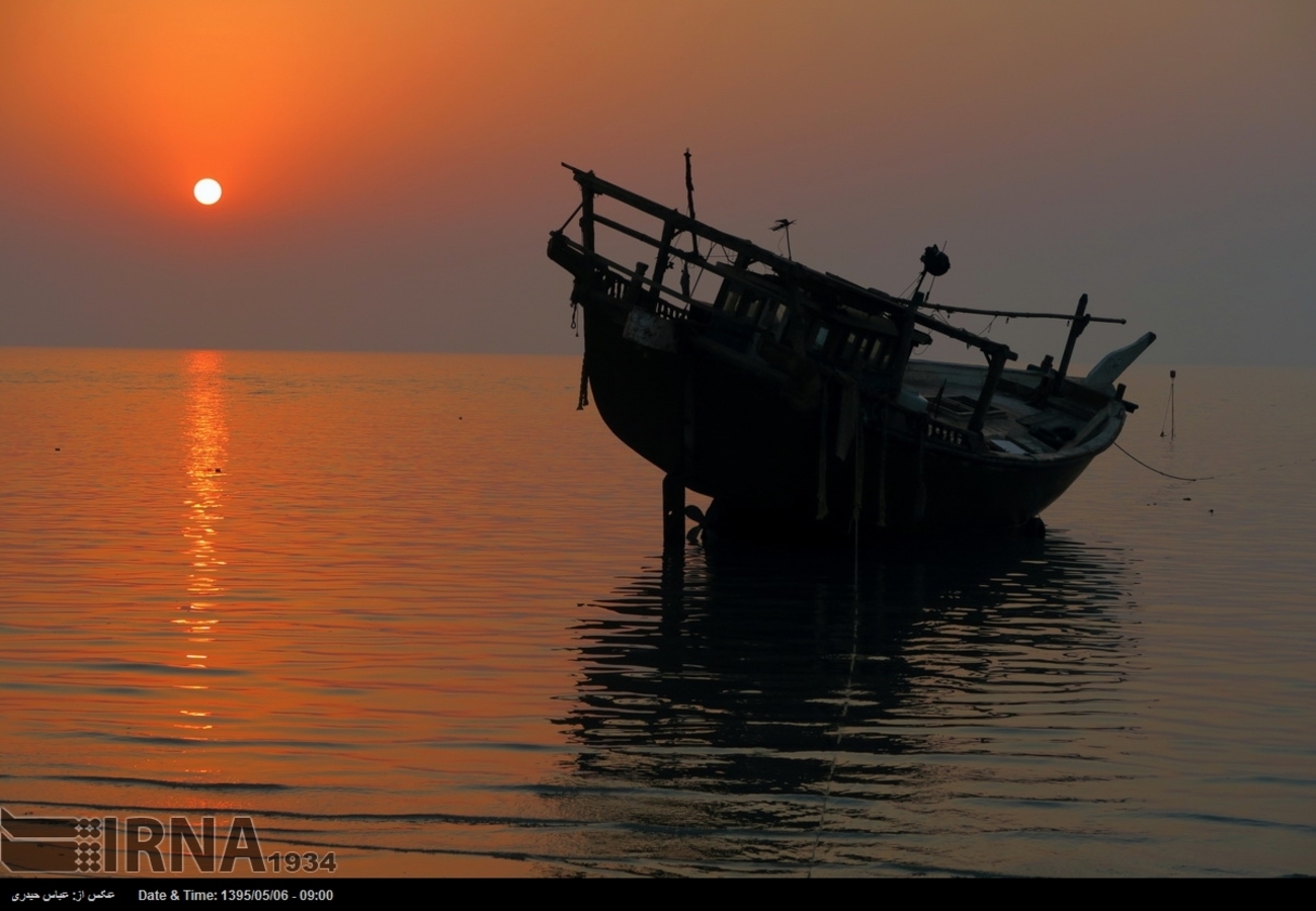 تصاویری از غروب زیبای بندر بوشهر