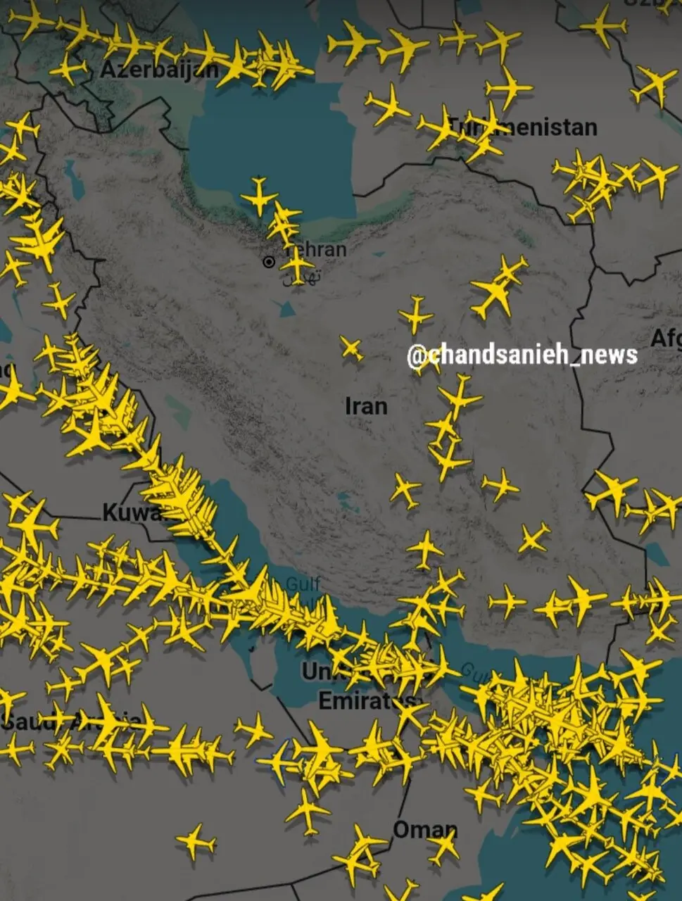 وضعیت هماکنون پروازها در آسمان ایران وضعیت هماکنون پروازها در آسمان ایران