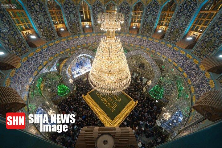 تاج طلایی ضریح منور حضرت امیرالمومنین (ع) رونمایی شد