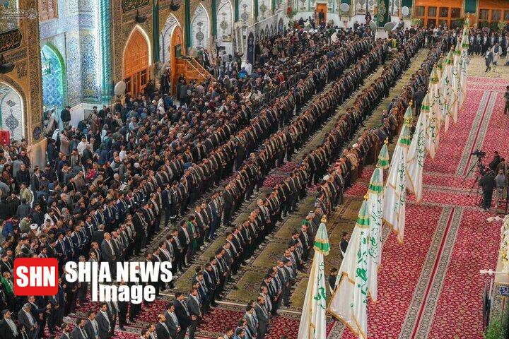 تاج طلایی ضریح منور حضرت امیرالمومنین (ع) رونمایی شد