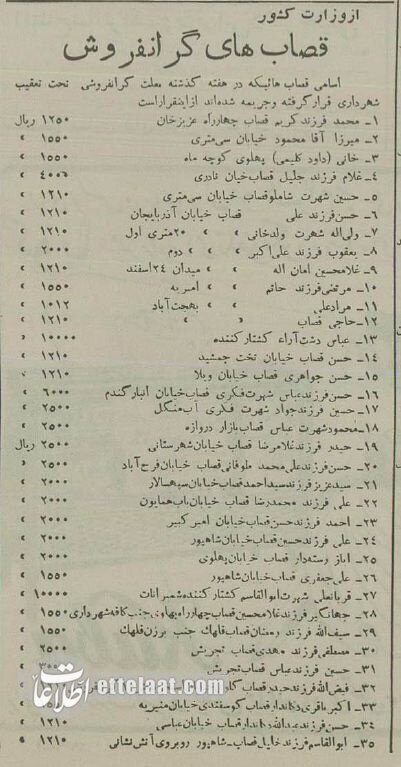 ۳۵ قصاب در تهران تحت تعقیب قرار گرفتند ۳۵ قصاب در تهران تحت تعقیب قرار گرفتند